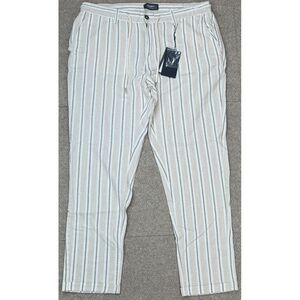 NOHOW Liam Striped‎ Beige Men's Casual Pants Size EU 54 US 40